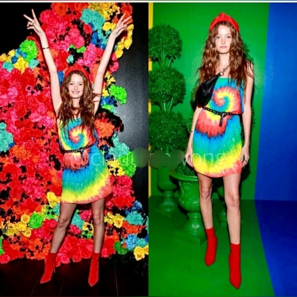 ALICE + OLIVIA EMMIE TIE DYE MINI DRESS SIZE SMALL - Picture 10 of 16